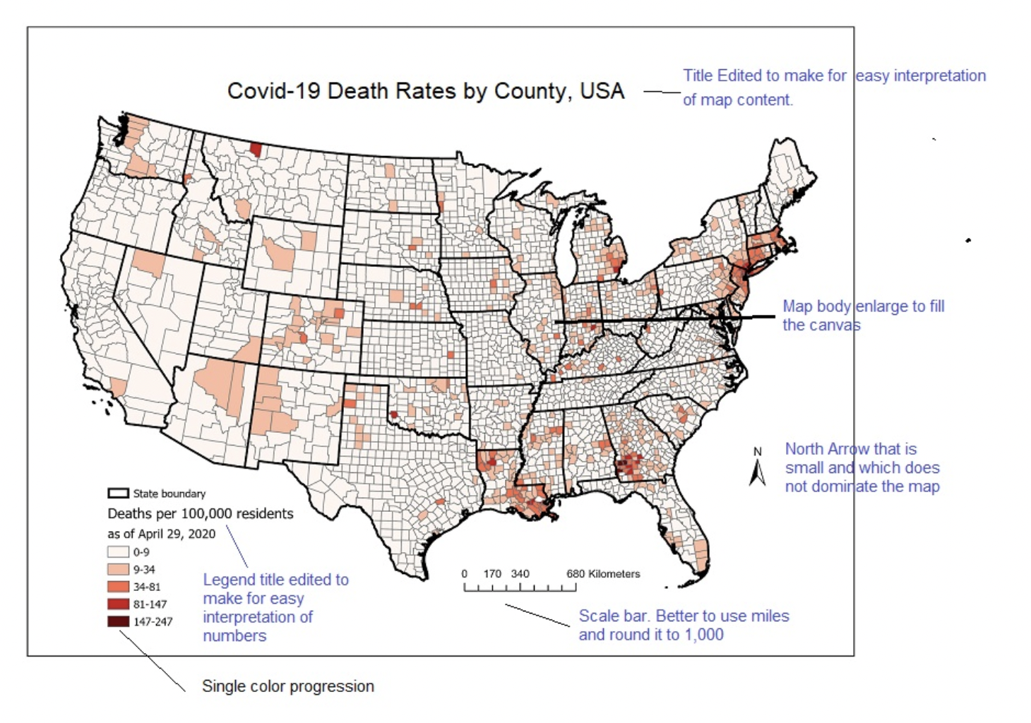 States Layer Draped on County Layer